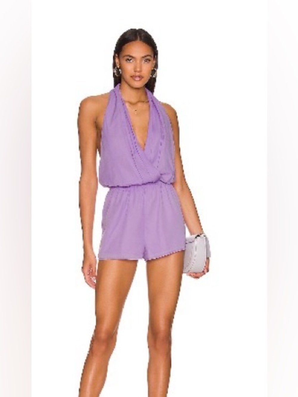 Superdown Lavender Halter Romper
